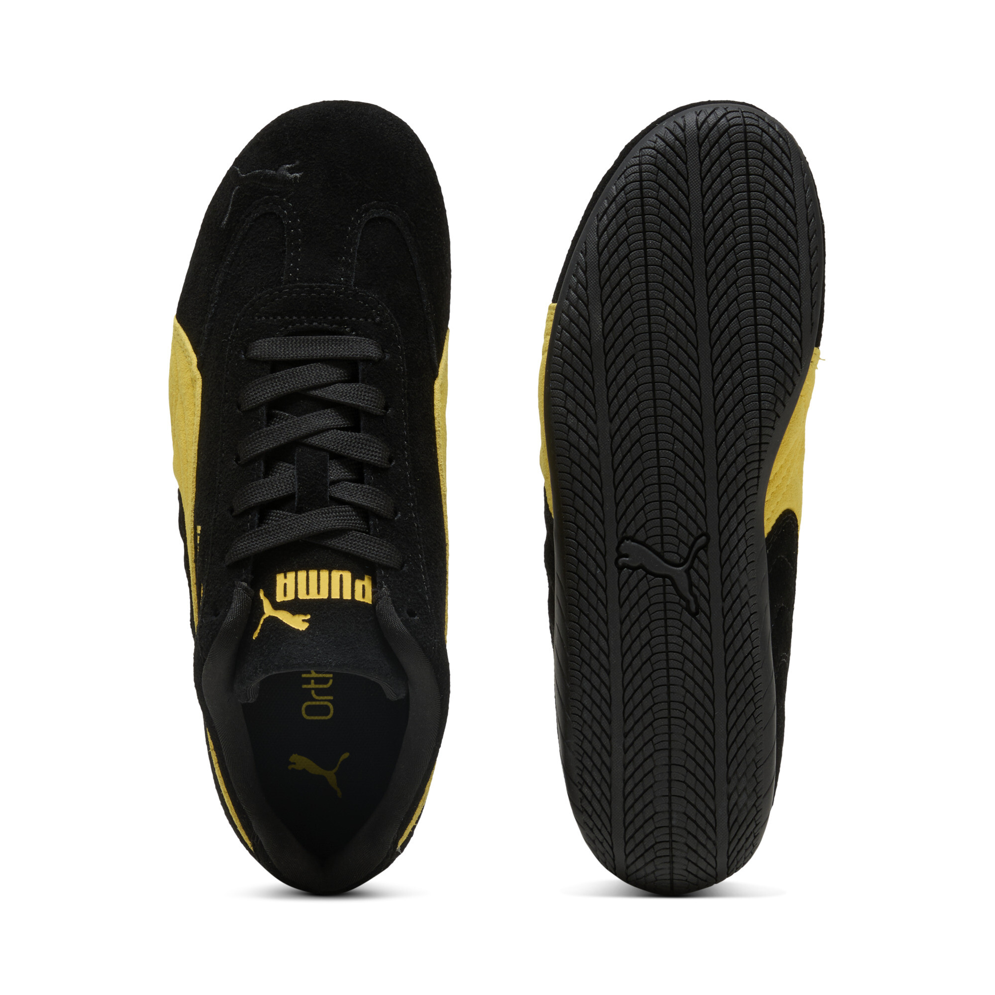 PUMA Speedcat sneakers, Zwart/Geel, Maat 37,5 thumbnail 4