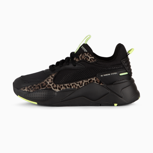 Zapatillas RS-X Animal Print para mujer, PUMA Black-PUMA Black-Fizzy Apple, large-ARG