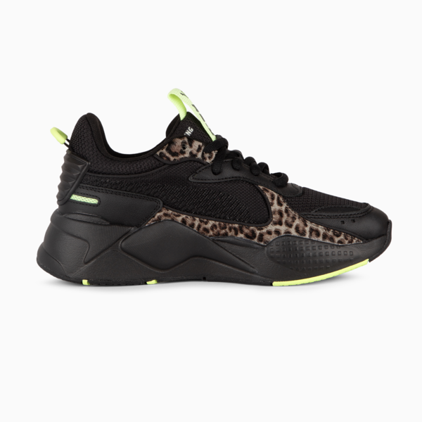 Zapatillas RS-X Animal Print para mujer, PUMA Black-PUMA Black-Fizzy Apple, large-ARG