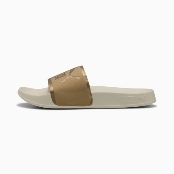 Leadcat 2.0 Aqua Metallics Slides Women, Alpine Snow-PUMA Gold-Light Sand, large-MEX