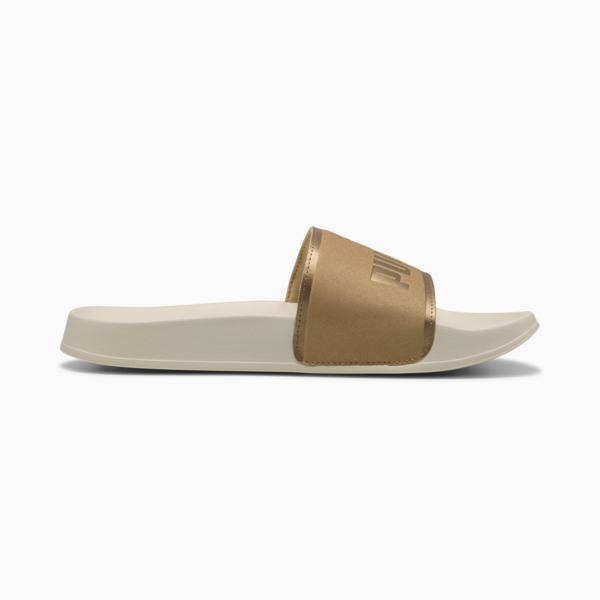 Leadcat 2.0 Aqua Metallics Slides Women, Alpine Snow-PUMA Gold-Light Sand, large-MEX