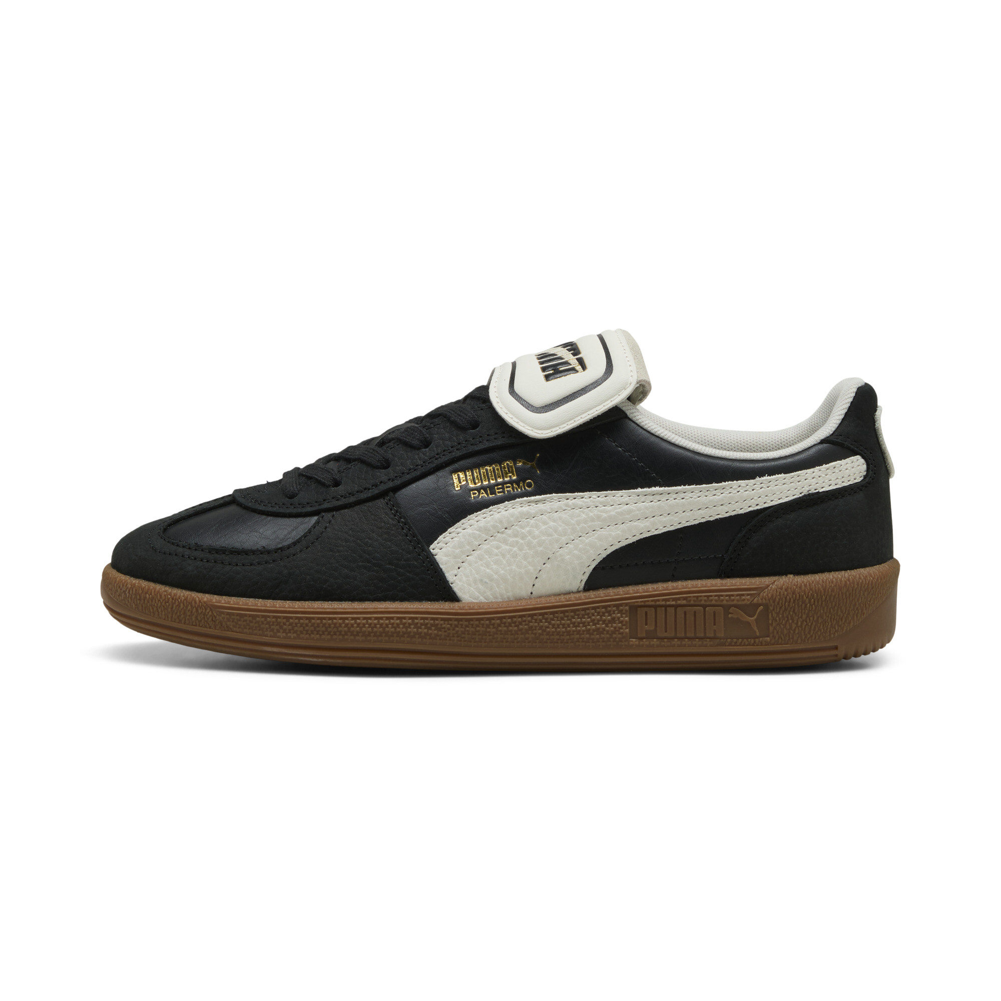 Puma Palermo Premium Sneakers Unisex Schuhe | Mit Plain | Black/Warm White | Größe: 48