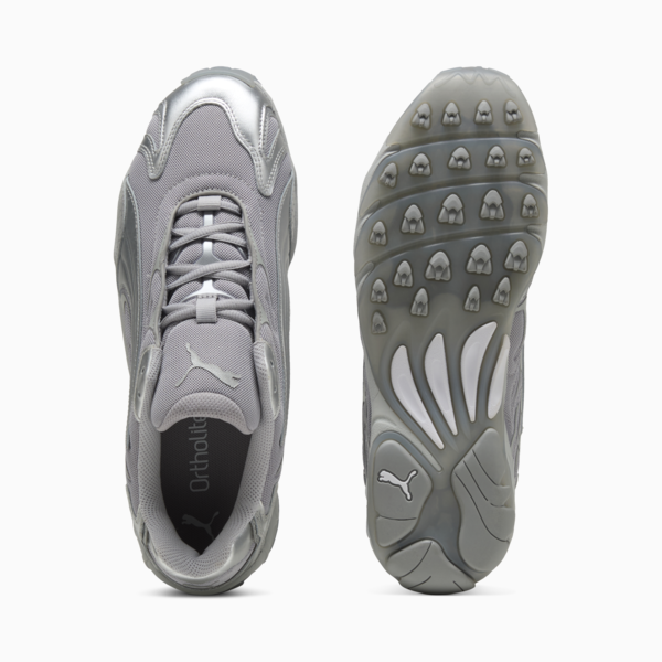 Inhale Metallic Sneakers Unisex, Glacial Gray- Team Silver, large-ZAF