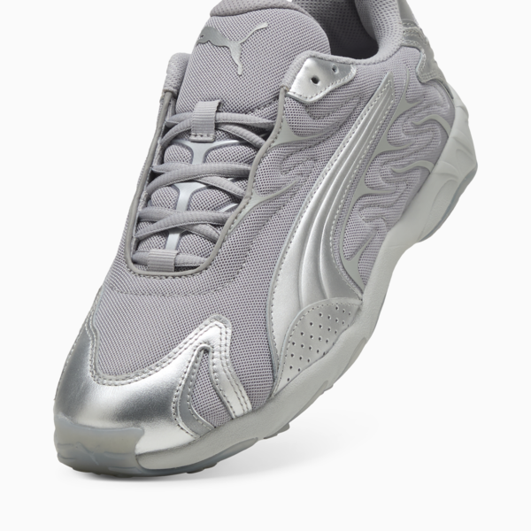 Inhale Metallic Sneakers Unisex, Glacial Gray- Team Silver, large-ZAF