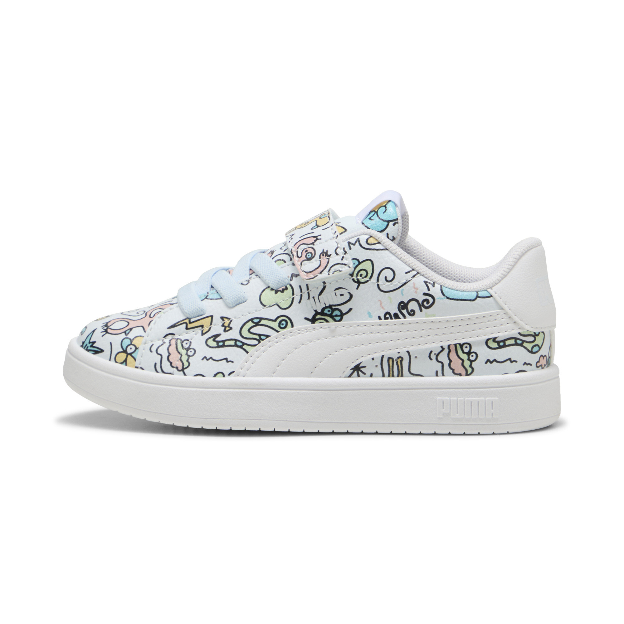 Puma Ballkid GU Sneakers Kinder Schuhe | Mit Colorful | Icy Blue/White/Spring Fern | Größe: 34.5