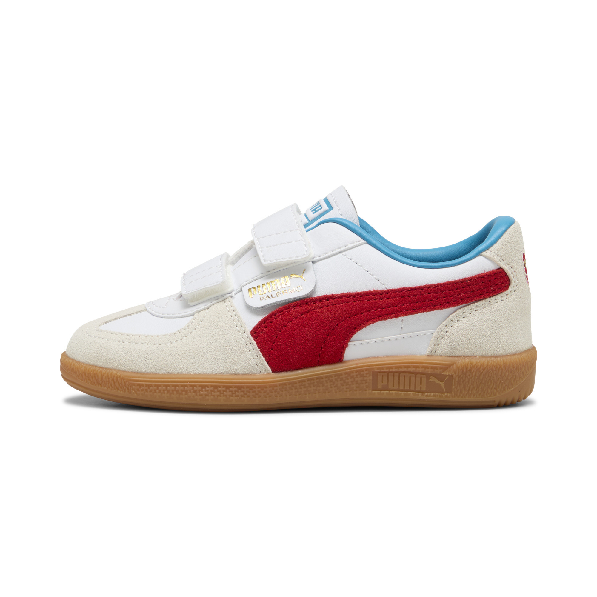 Puma Palermo Leather Hook-and-loop Sneakers Kids In White