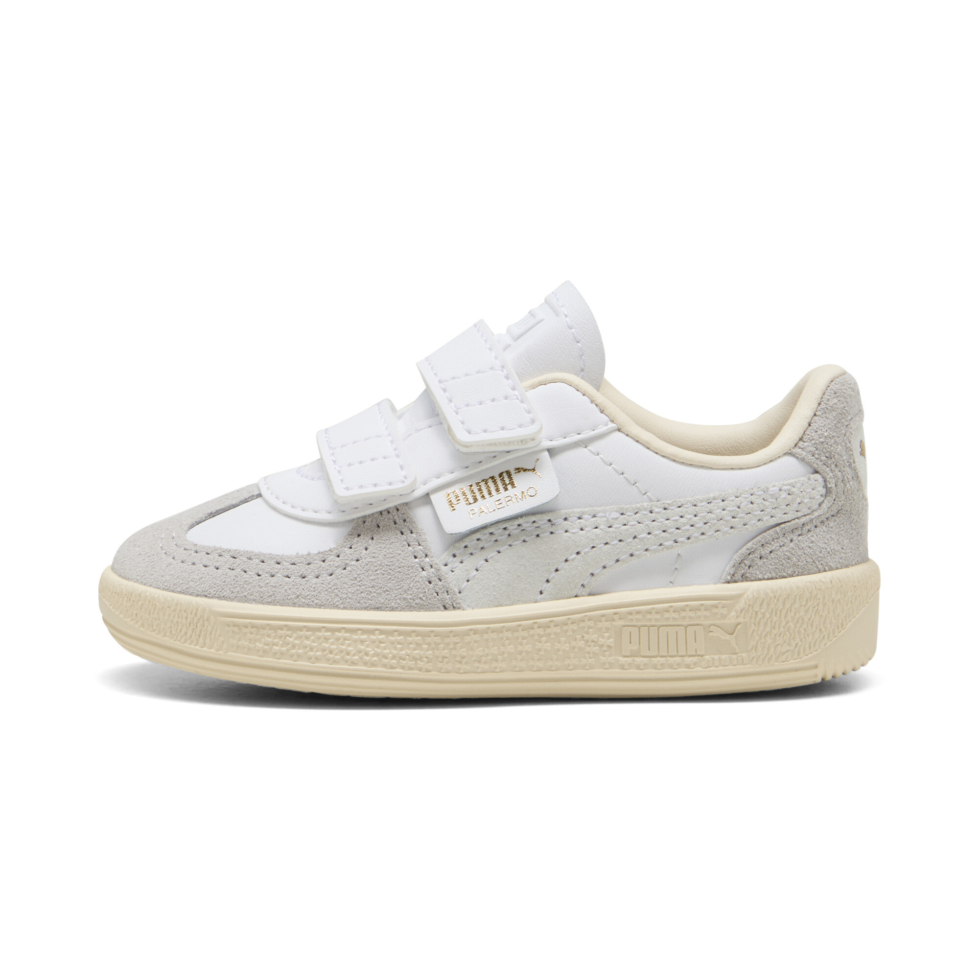 PUMA Palermo Leather Toddlers' Easy On Sneakers in White, Size 10