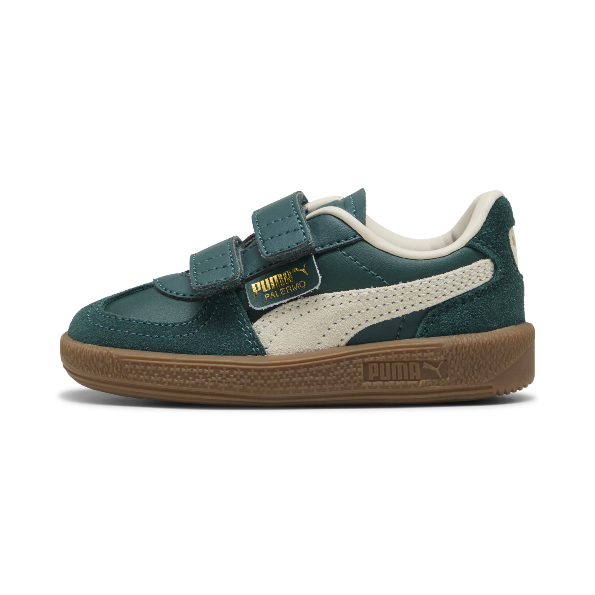 PUMA Palermo Leather Toddlers' Easy On Sneakers in Green, Size 5