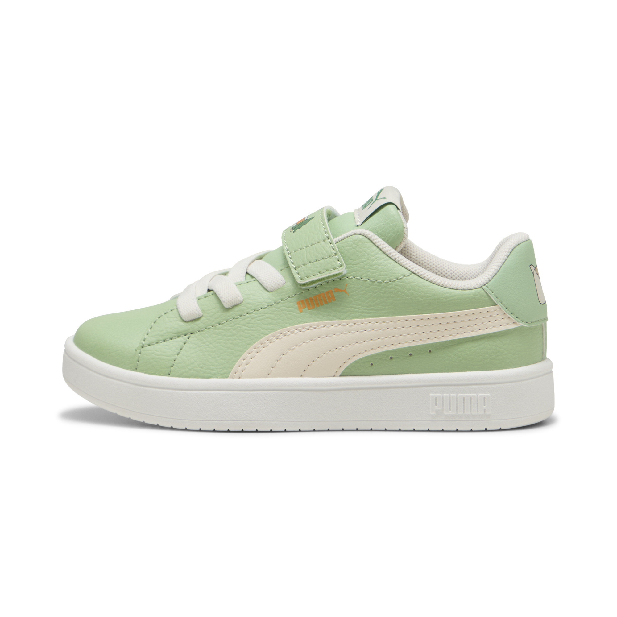 Puma Ballkid Woodland Sneakers Kinder Schuhe | Pure Green/Sugared Almond/Clementine | Größe: 33