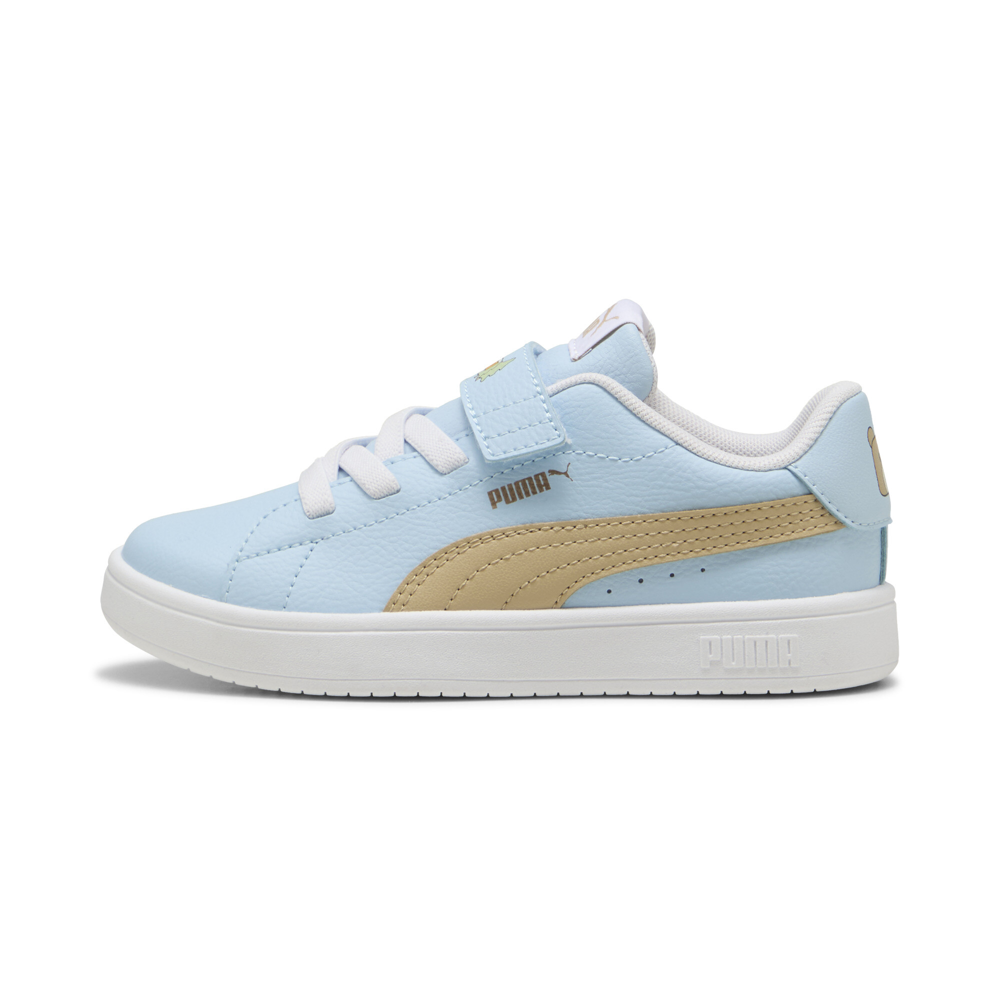 Puma Ballkid Woodland Sneakers Kinder Schuhe | Silver Sky/Sand Dune/Gold | Größe: 31