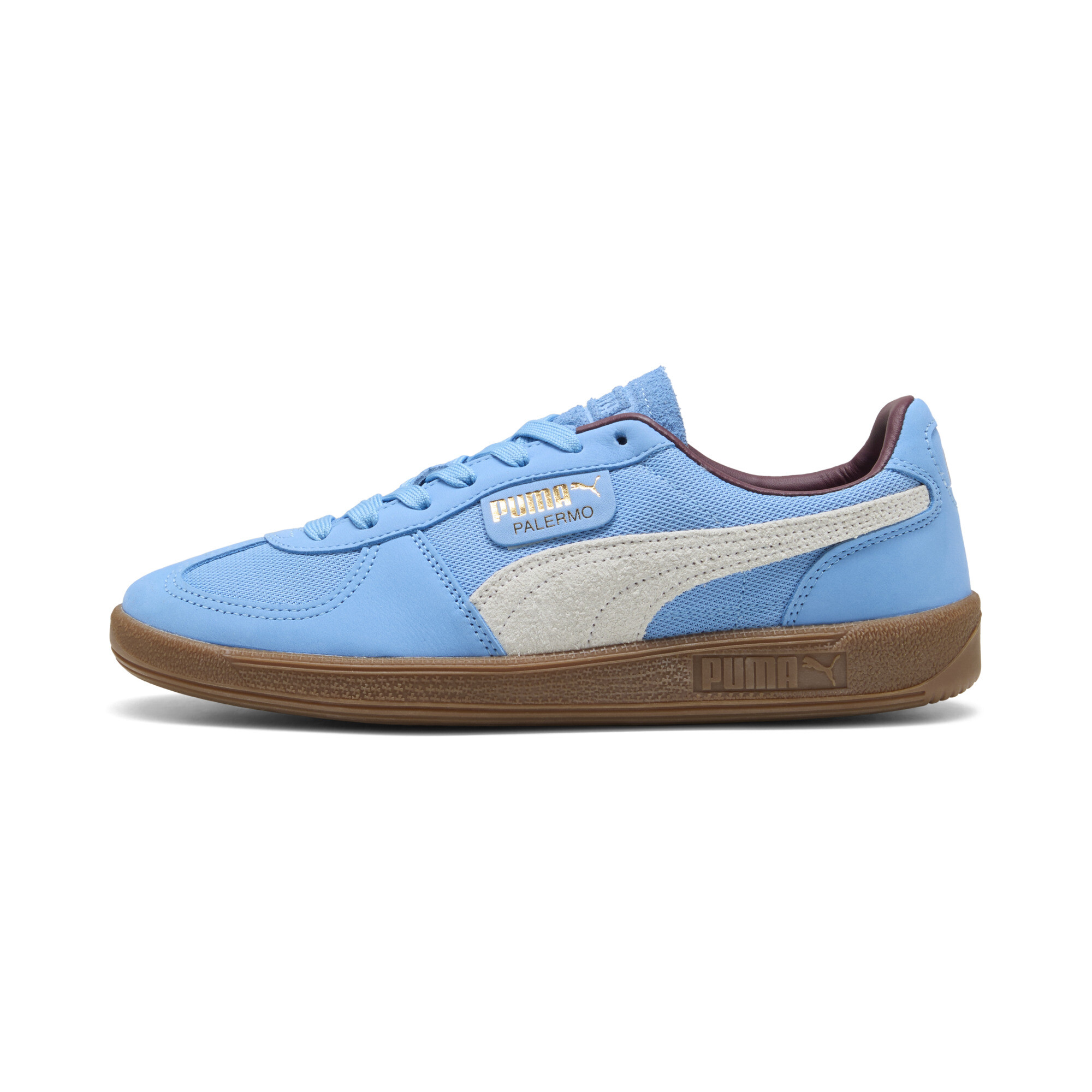 Puma Palermo 0161 Sneakers Unisex Schuhe Für Damen Für Kinder | Mit Plain | Light Blue/White | Größe: 47