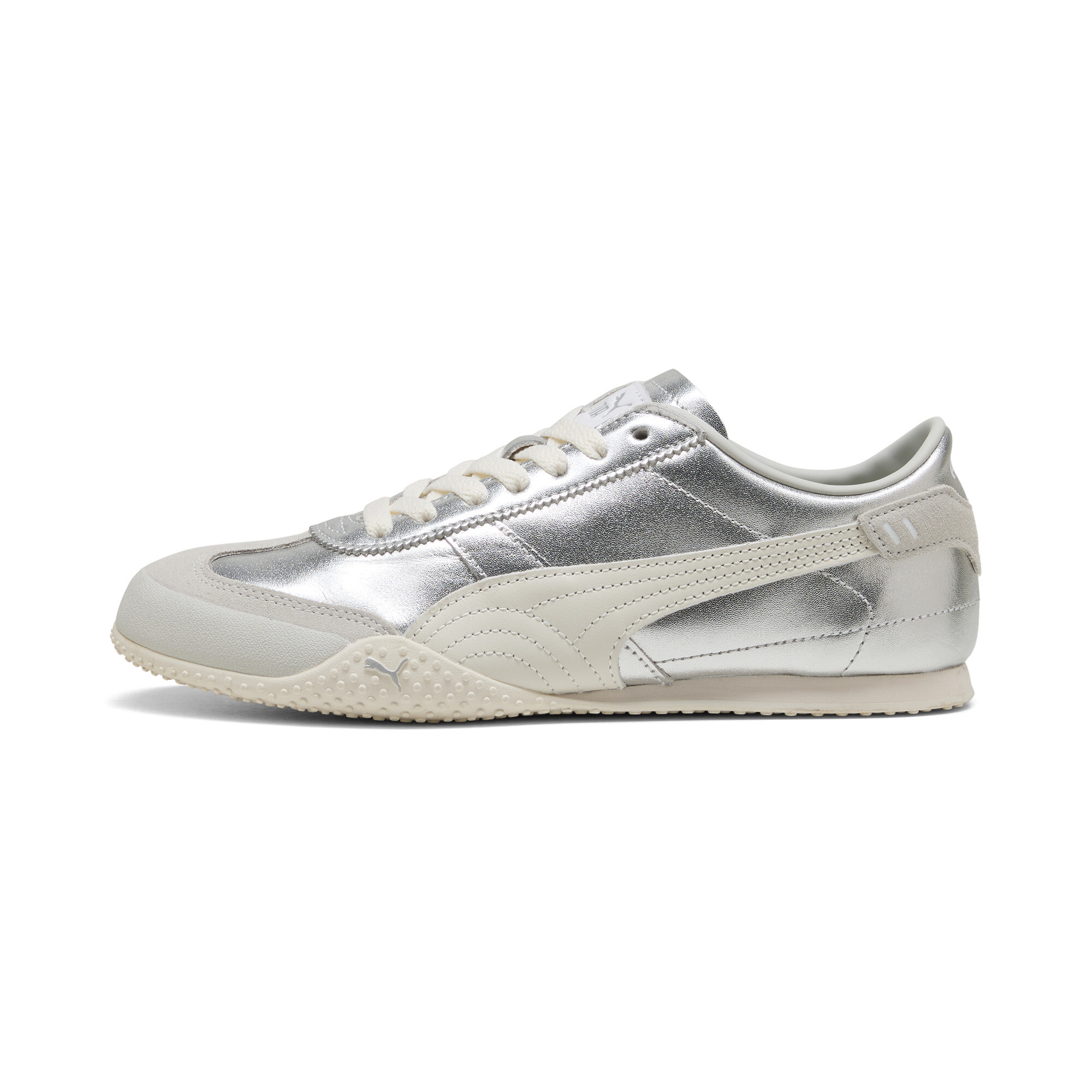 Puma Bella Leather Sneakers Damen Schuhe | Silver/Frosted Ivory/White | Größe: 42.5