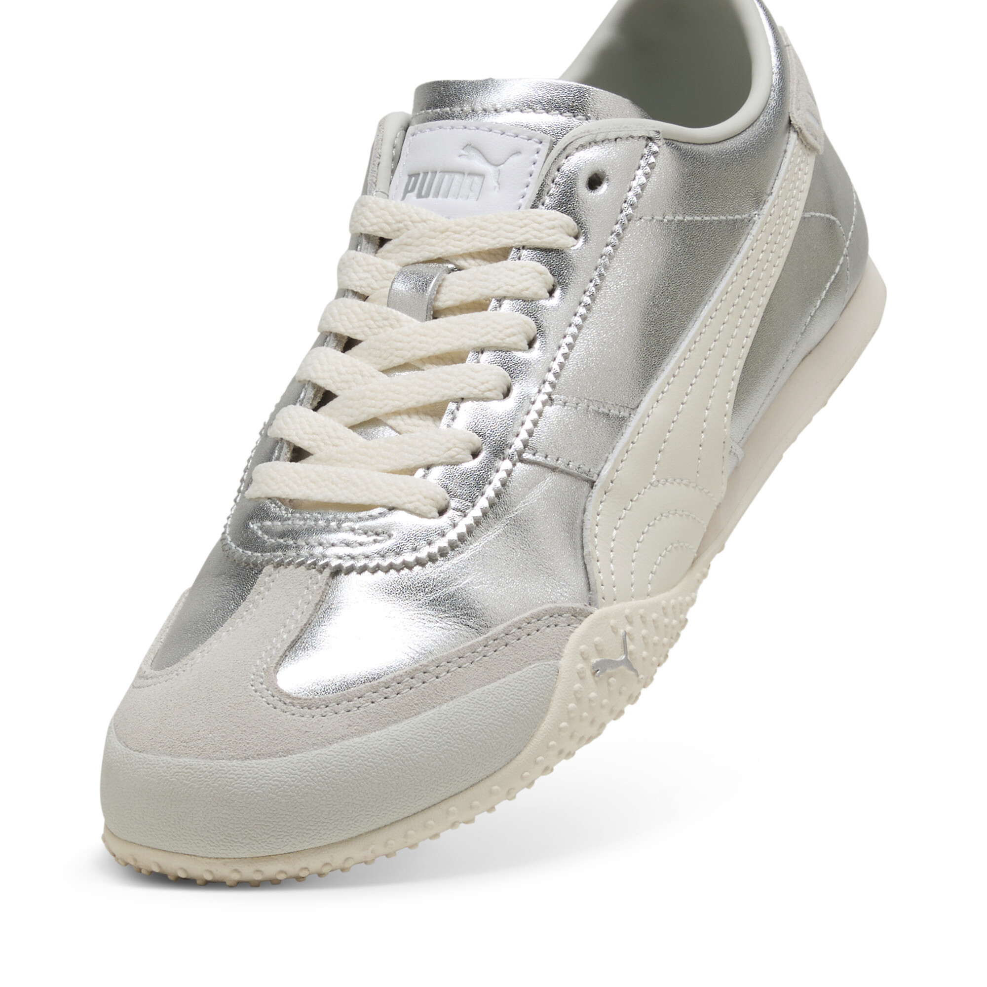 Bella leren sneakers voor Dames, Wit/Zilver, Maat 41 | PUMA