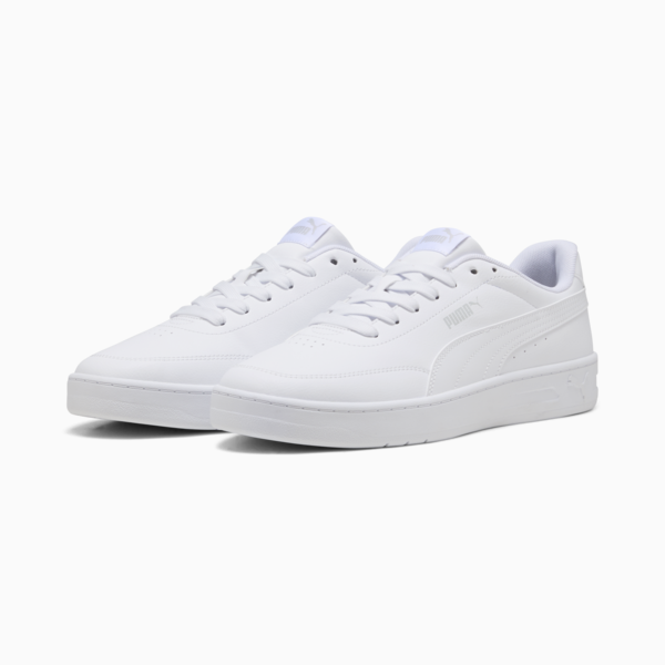 Court Classic Clean Sneakers Unisex, PUMA White-Cool Light Gray, large-ZAF