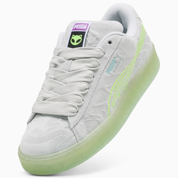 Suede XL Alien Sneakers, Silver Mist-Peaceful Blue, large-MEX