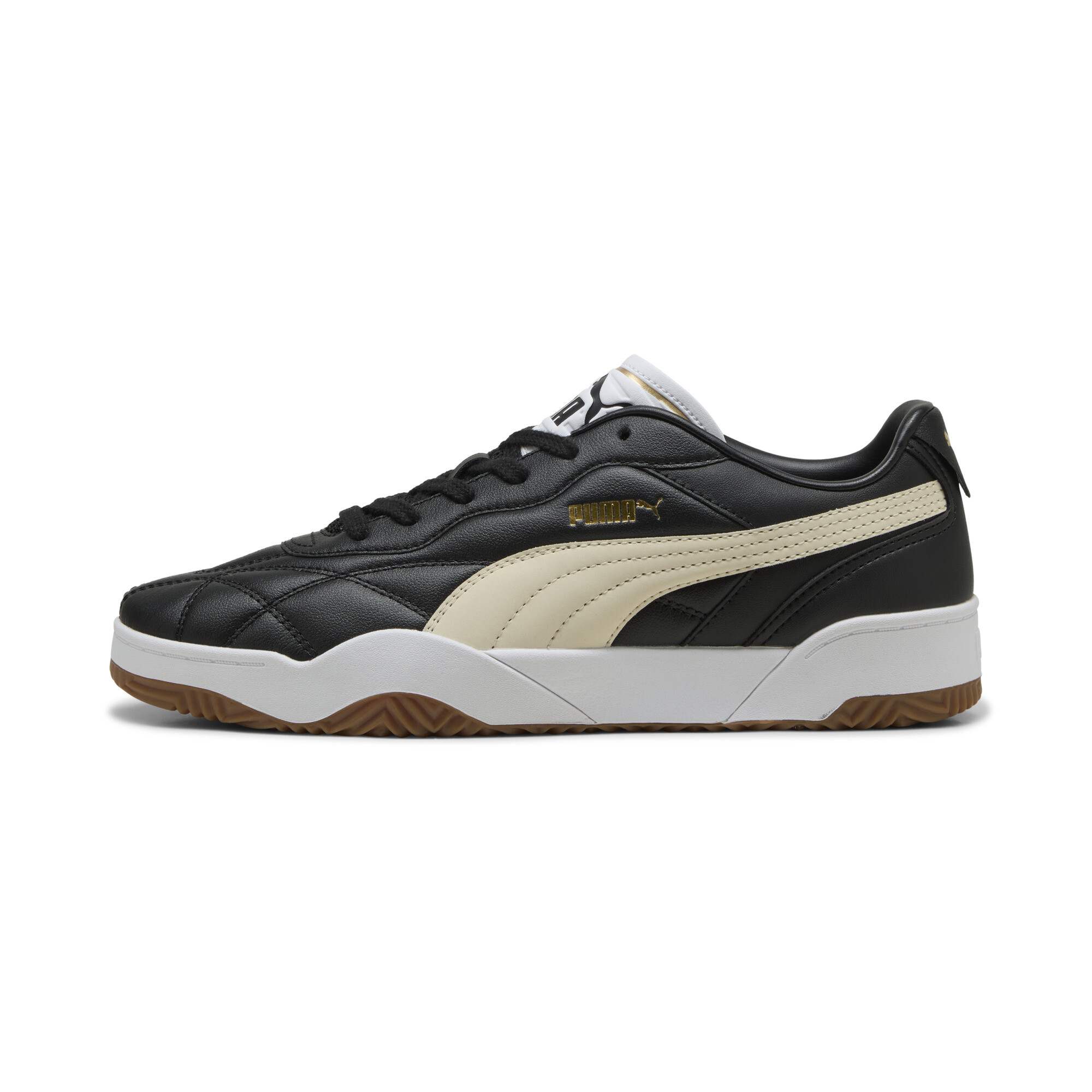 Puma Tifosi Lux Sneakers Schuhe | Mit Plain | Black/Alpine Snow/Gum | Größe: 47