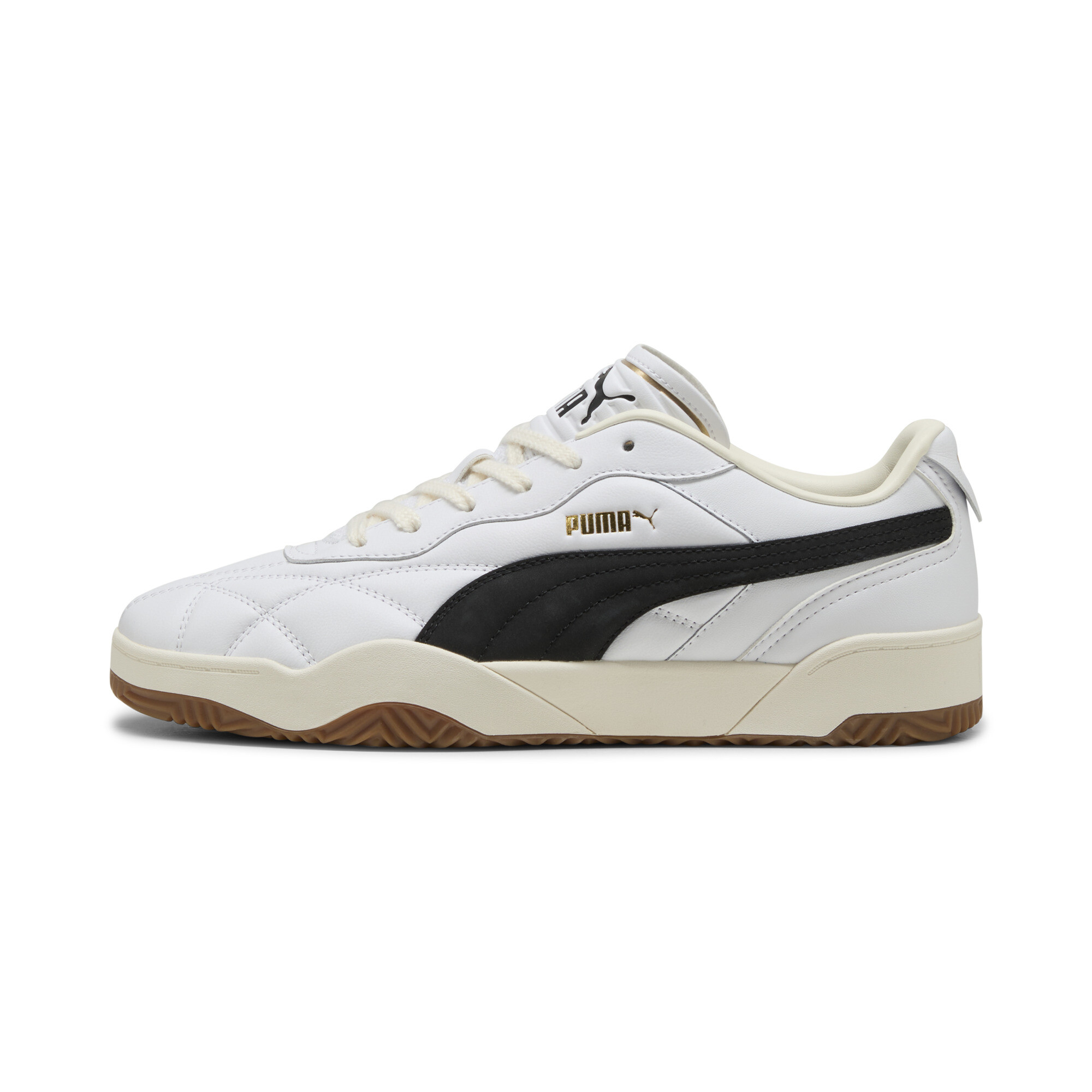 Puma Tifosi Lux Sneakers Schuhe | Mit Plain | White/Black/Gum | Größe: 38.5