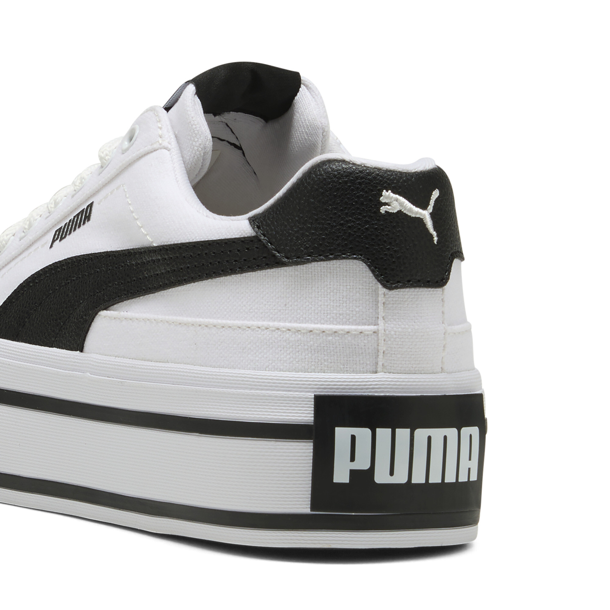 PUMA Court Classic Vulc sneakers voor Dames, Zwart/Wit, Maat 41 thumbnail 5