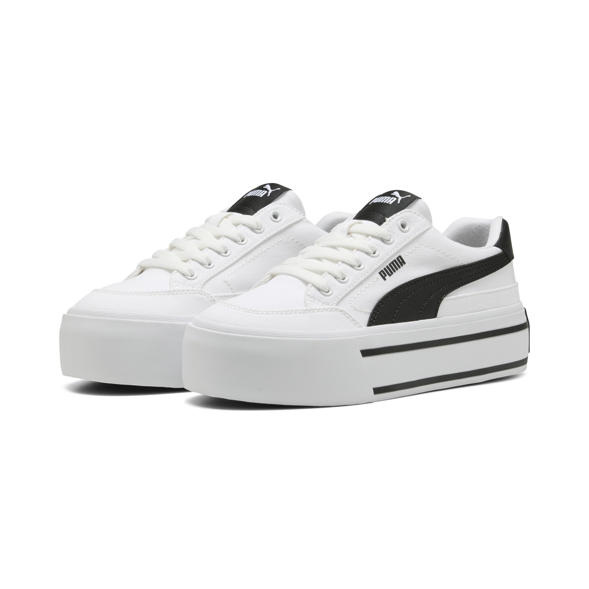 PUMA Court Classic Vulc sneakers voor Dames, Zwart/Wit, Maat 41 thumbnail 6