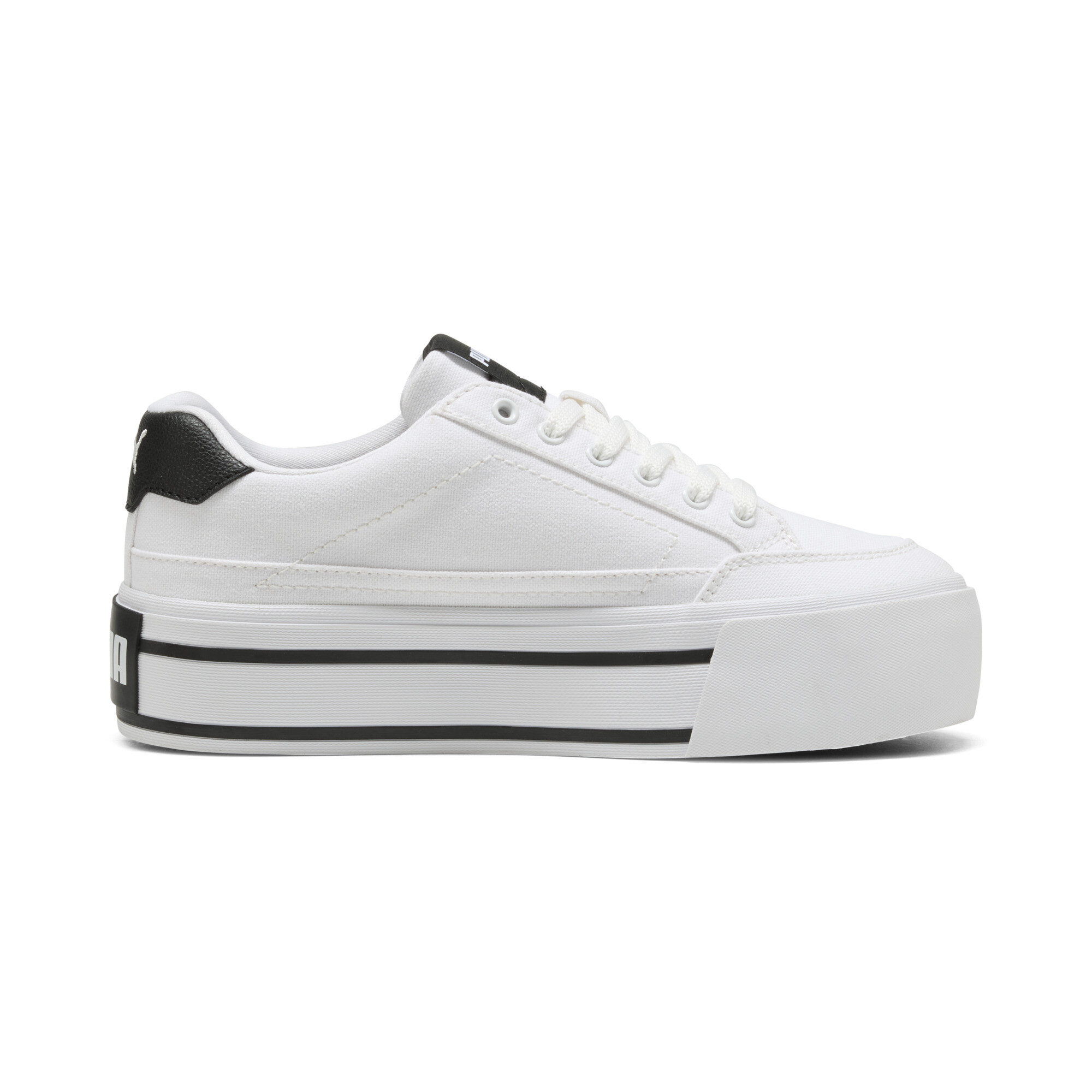 PUMA Court Classic Vulc sneakers voor Dames, Zwart/Wit, Maat 41 thumbnail 3