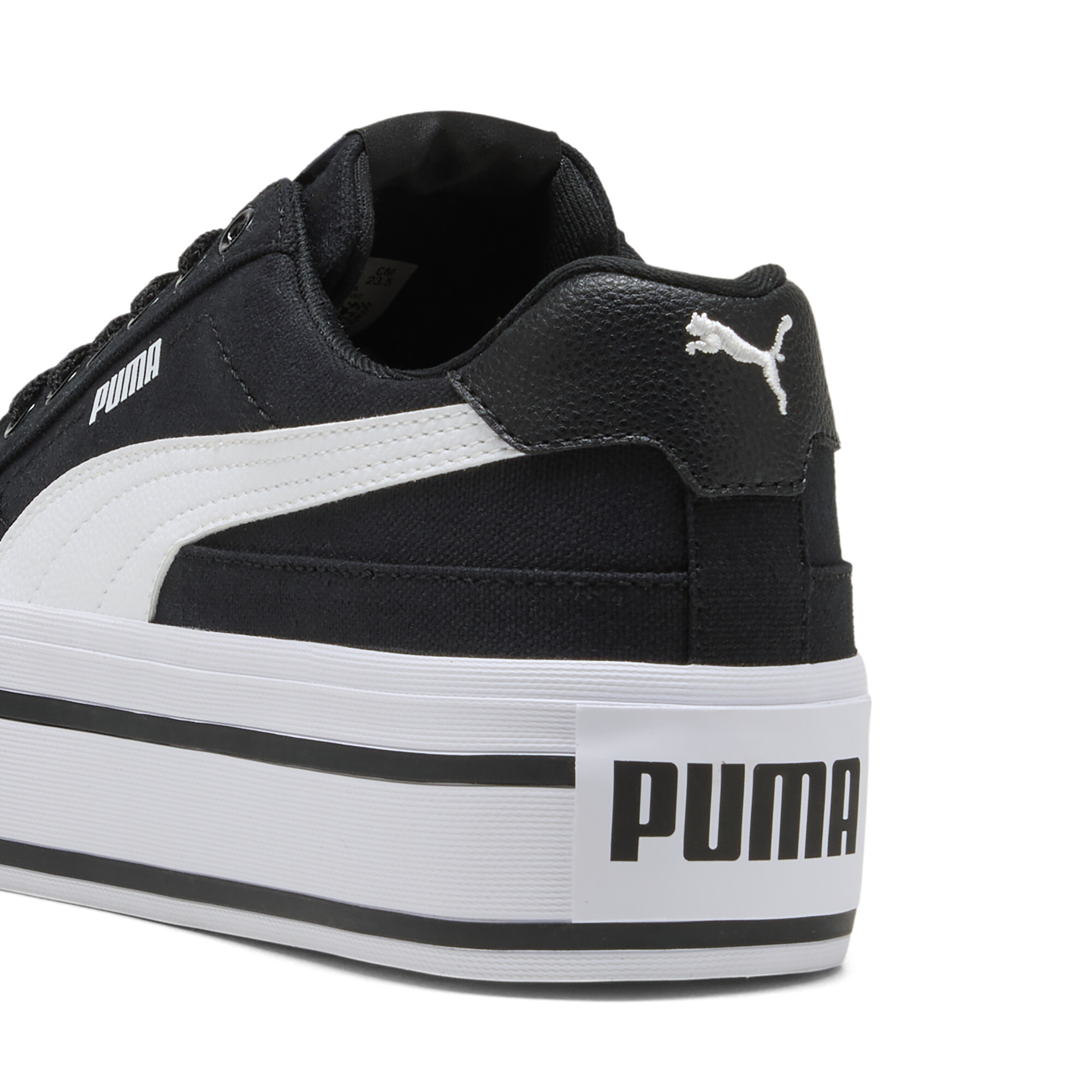 PUMA Court Classic Vulc sneakers voor Dames, Zwart/Wit, Maat 42,5 thumbnail 5