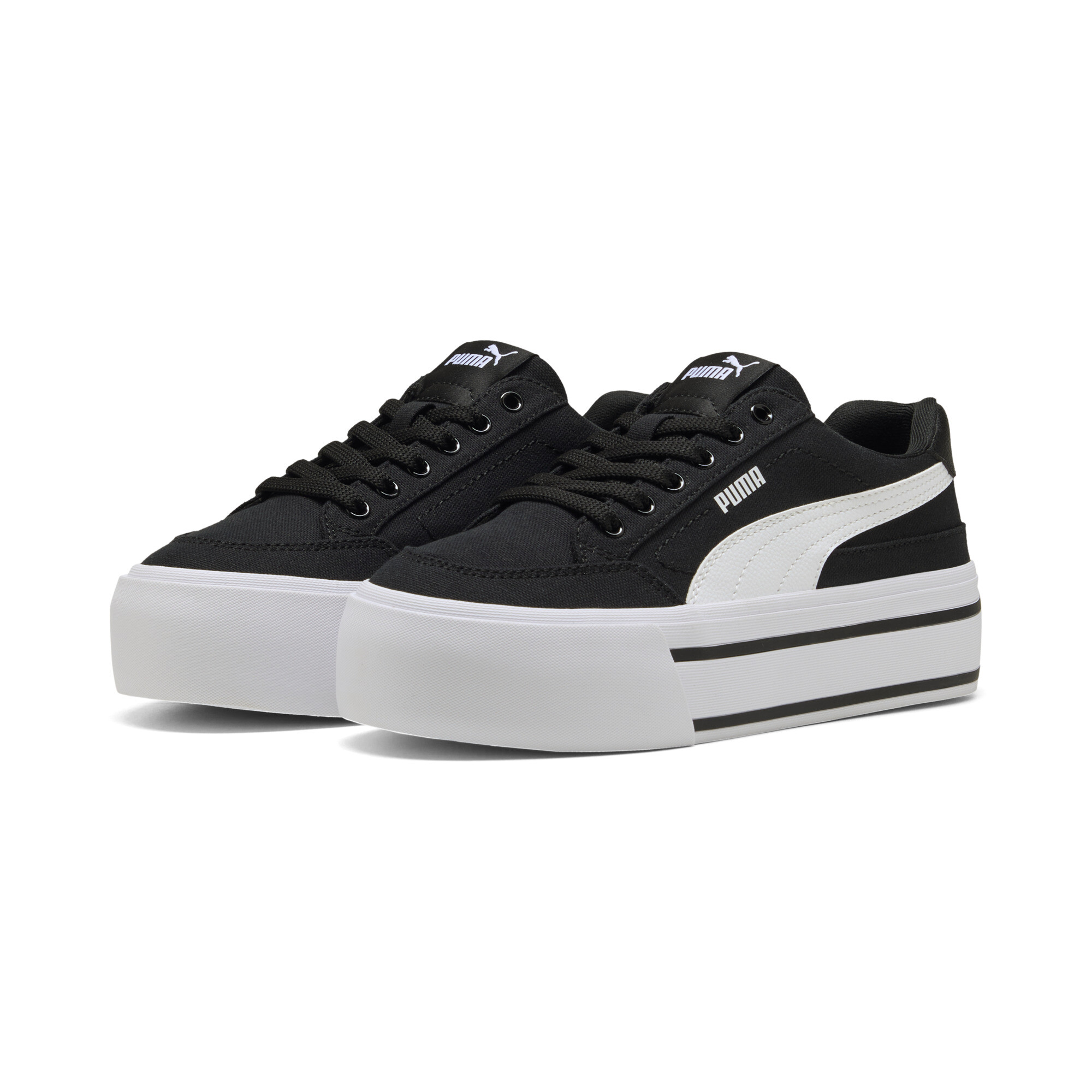 PUMA Court Classic Vulc sneakers voor Dames, Zwart/Wit, Maat 42,5 thumbnail 6