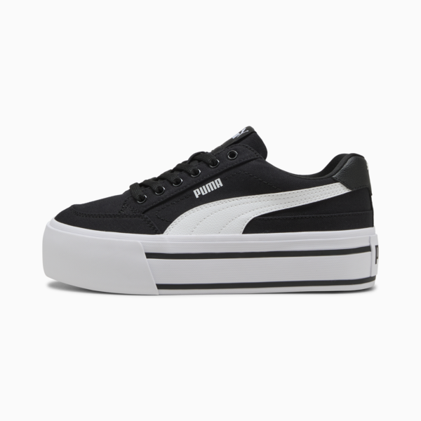 Zapatillas Court Classic Vulc Platform para mujer, PUMA Black-PUMA White, large-ARG