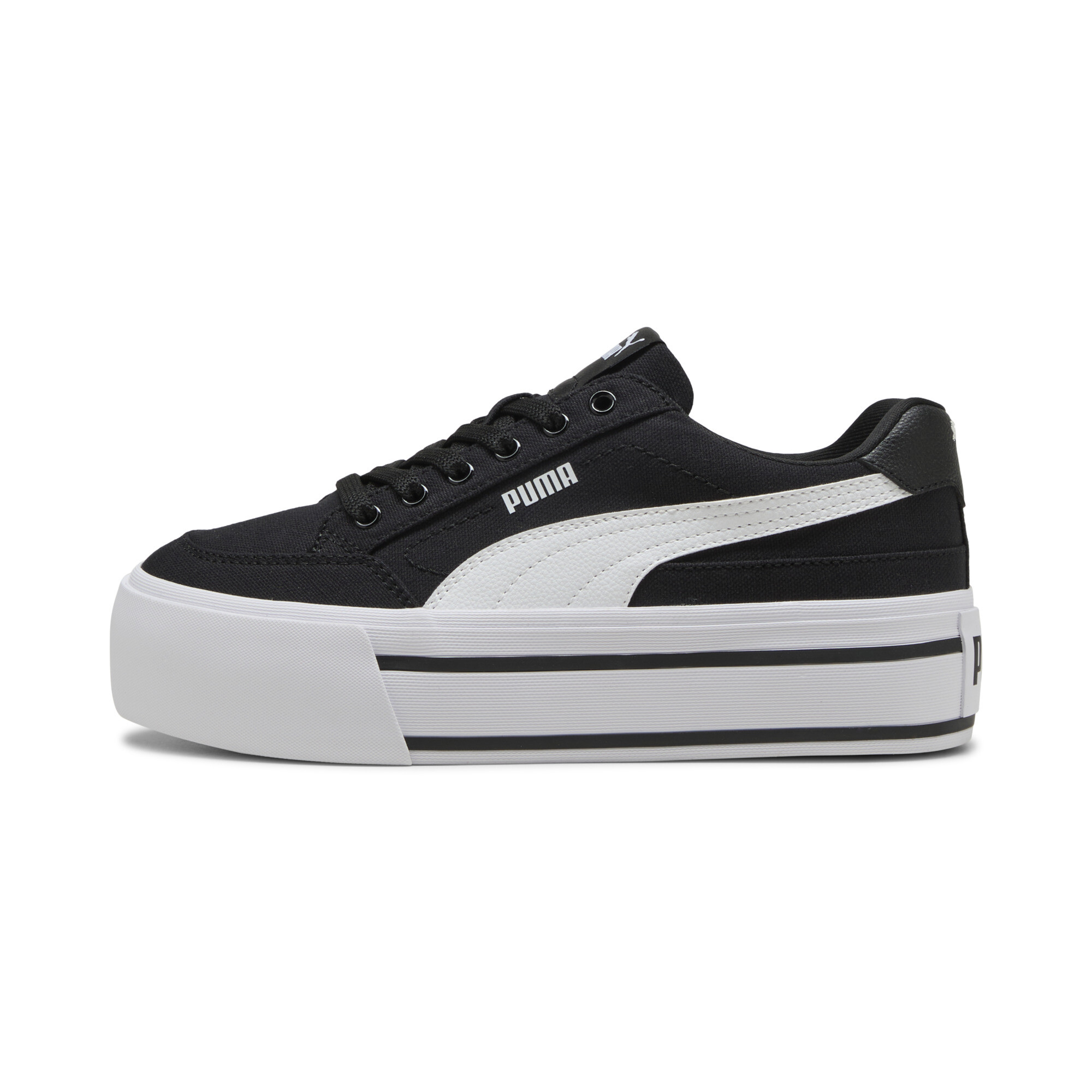Puma Cortclassicvulcfsplatform Sneakers Women In Black