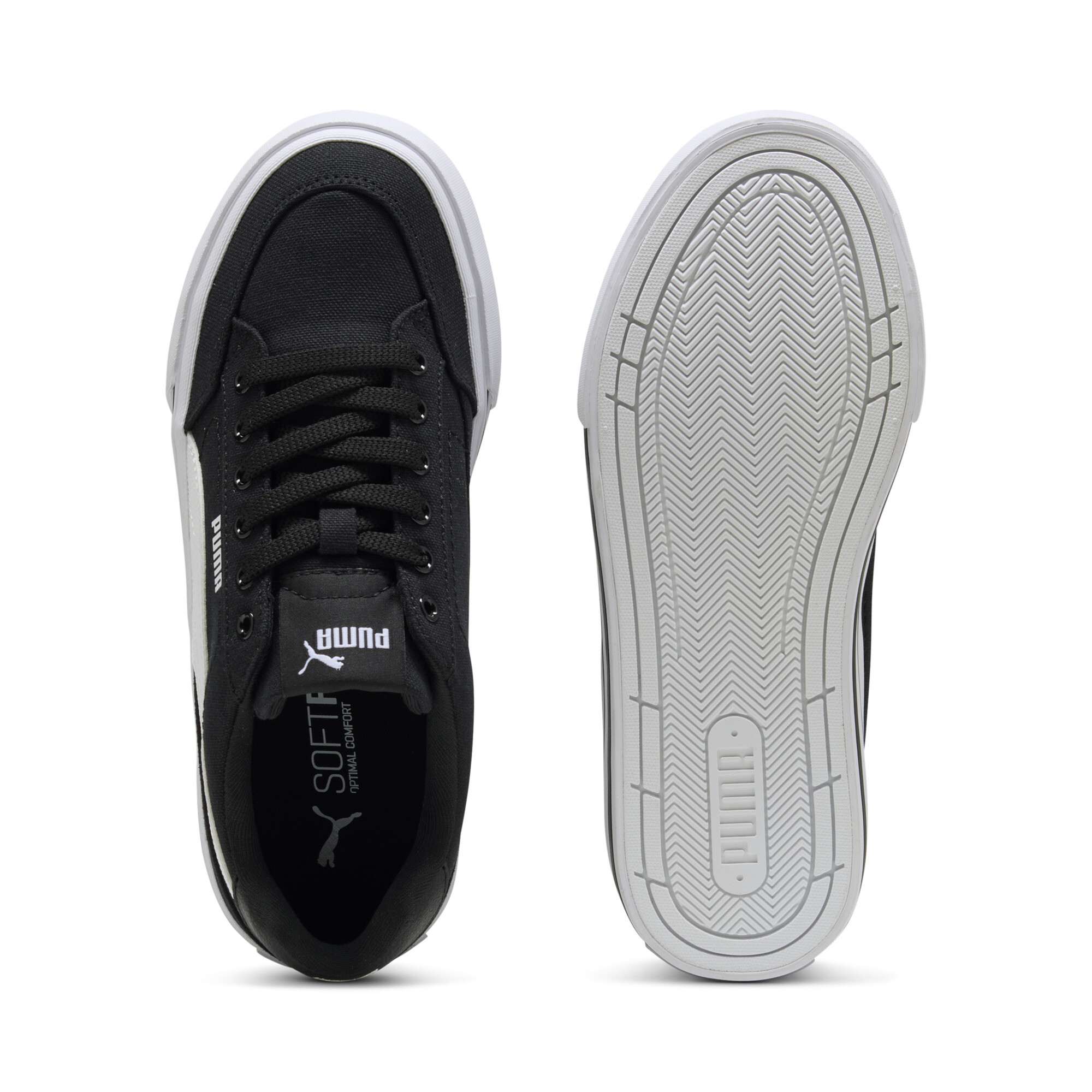 PUMA Court Classic Vulc sneakers voor Dames, Zwart/Wit, Maat 42,5 thumbnail 4