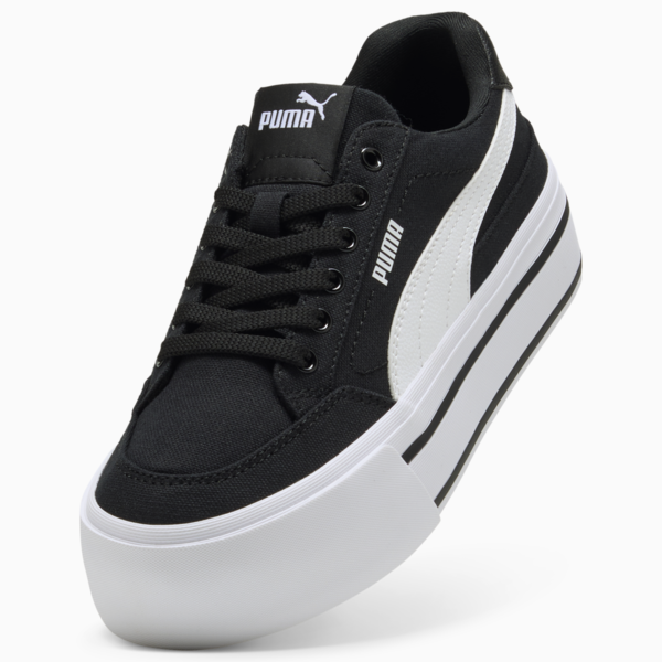 Zapatillas Court Classic Vulc Platform para mujer, PUMA Black-PUMA White, large-ARG