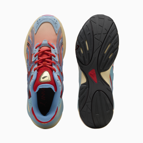 Inverse Unfiltered Sneakers Unisex, Creamy Vanilla-For All Time Red-Team Light Blue, large-MEX