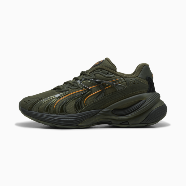 Inverse Moss Sneakers Unisex, Green Moss-Dark Olive-Pumpkin Pie, large-MEX