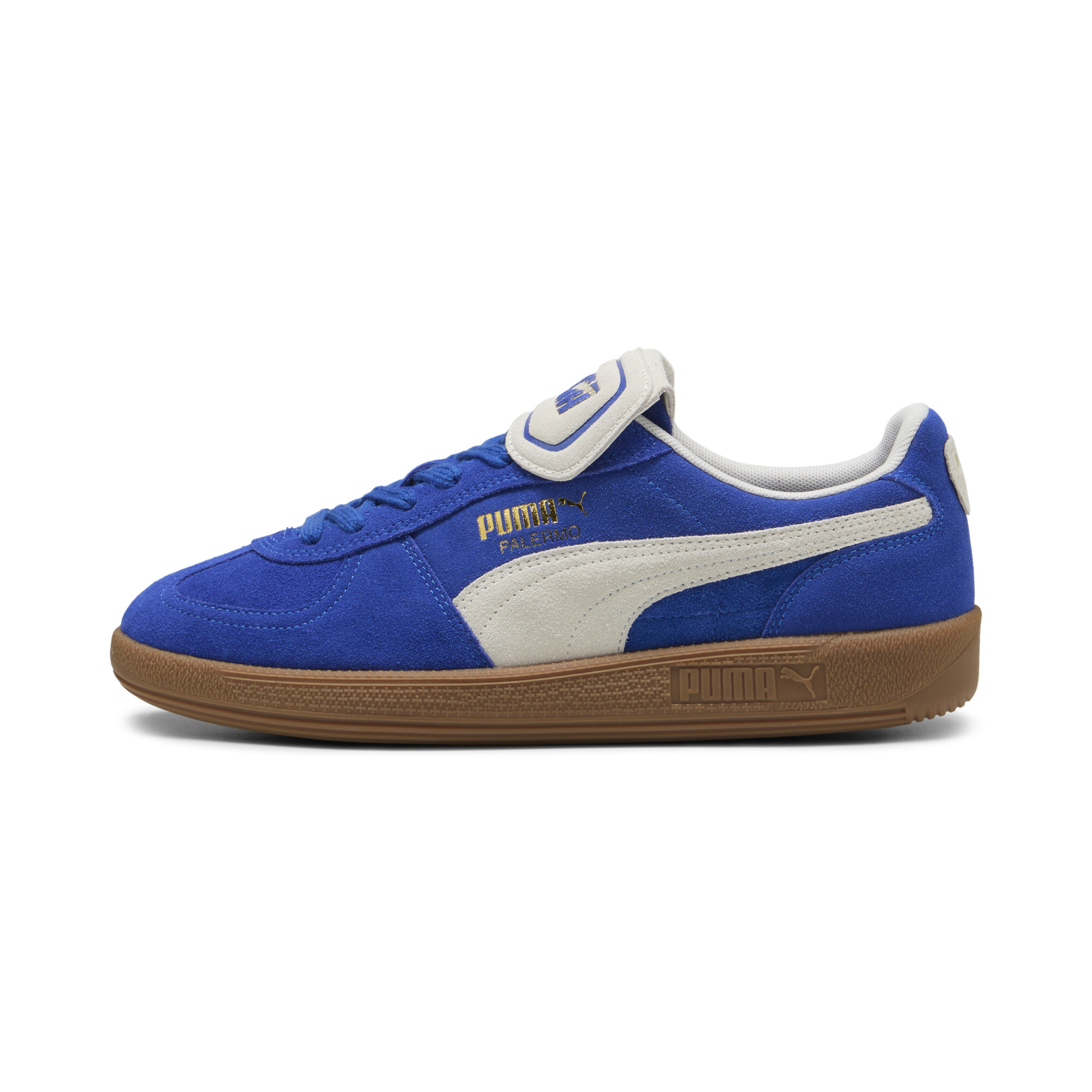 Puma Palermo PREMIUM Suede Sneakers Unisex Schuhe | Mit Plain | Vivid Blue/Warm White | Größe: 37