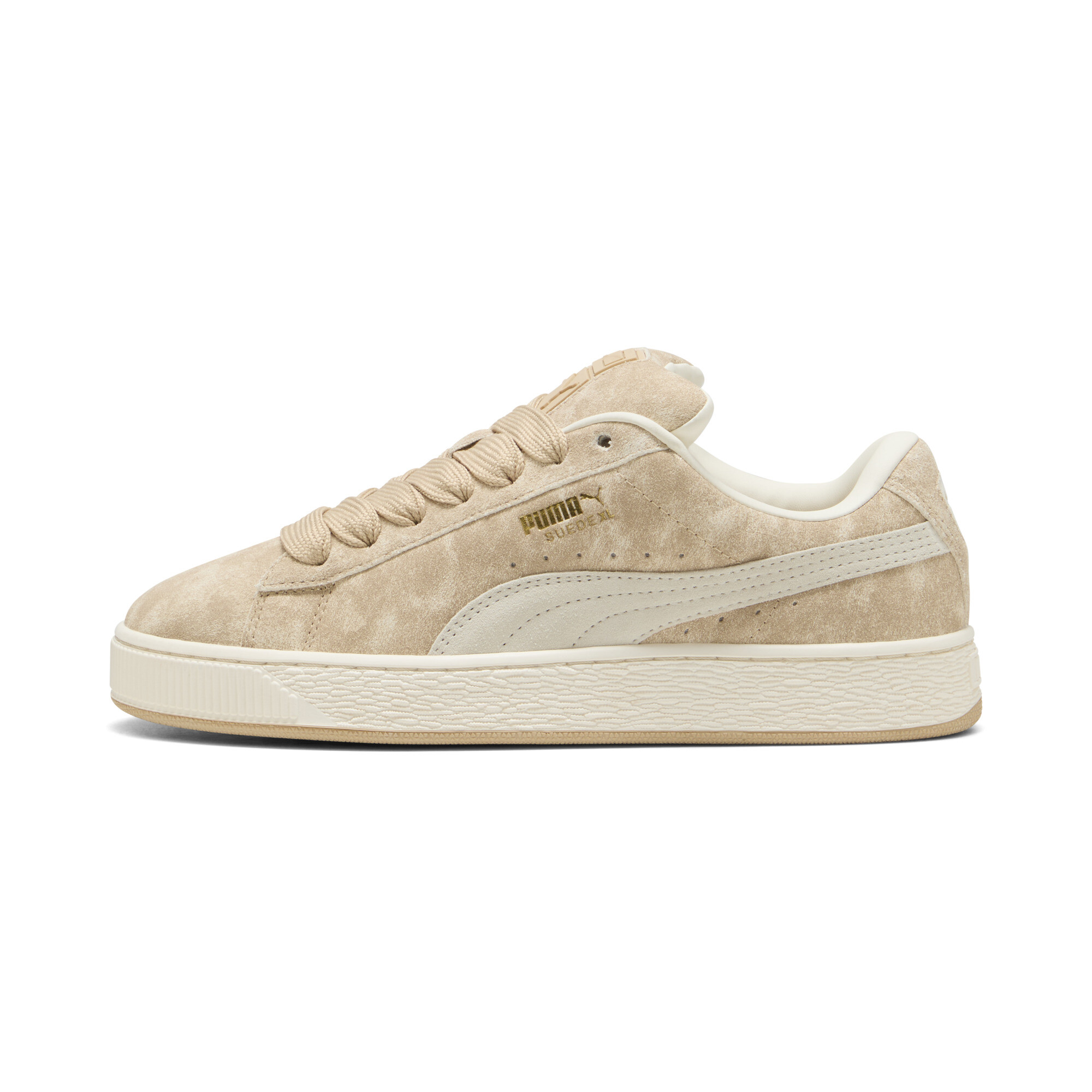 Puma Suede XL Washed Out Sneakers Schuhe | Mit Plain | Light Sand/Warm White/Gold | Größe: 37.5