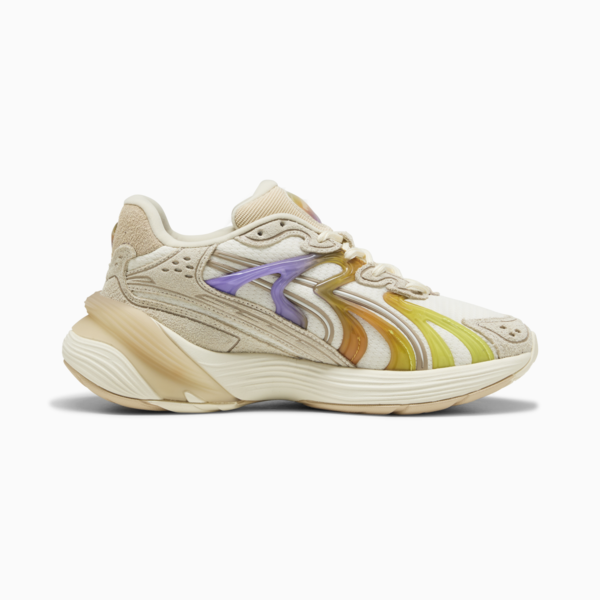 Inverse Candy Paint Sneakers Unisex, Warm White-Lavender Alert-Archive Gold, large-MEX