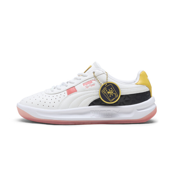 Shop Puma Gv Special Vegas Flagship Women's Sneakers In White-new Navy-sunny Yellow-peach Frost
