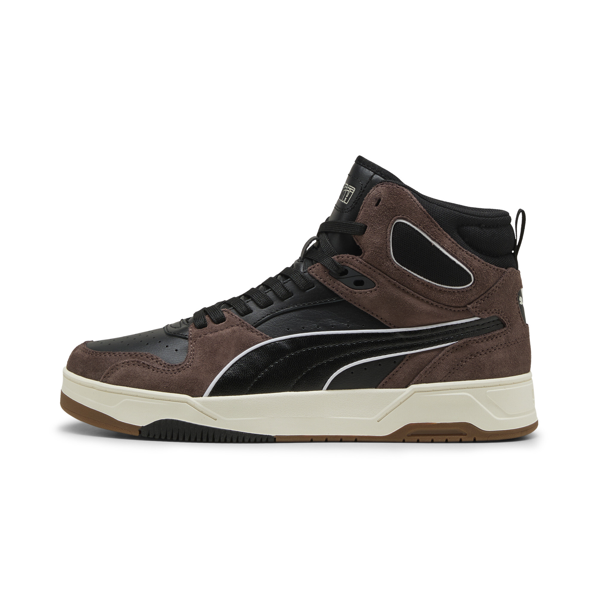 PUMA Rebound Break Mid Men's Mid-Top Sneakers in Brown, Size 9