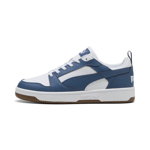 Zapatillas PUMA Rebound V6 Low En Blanco/Dark Indigo/Gum