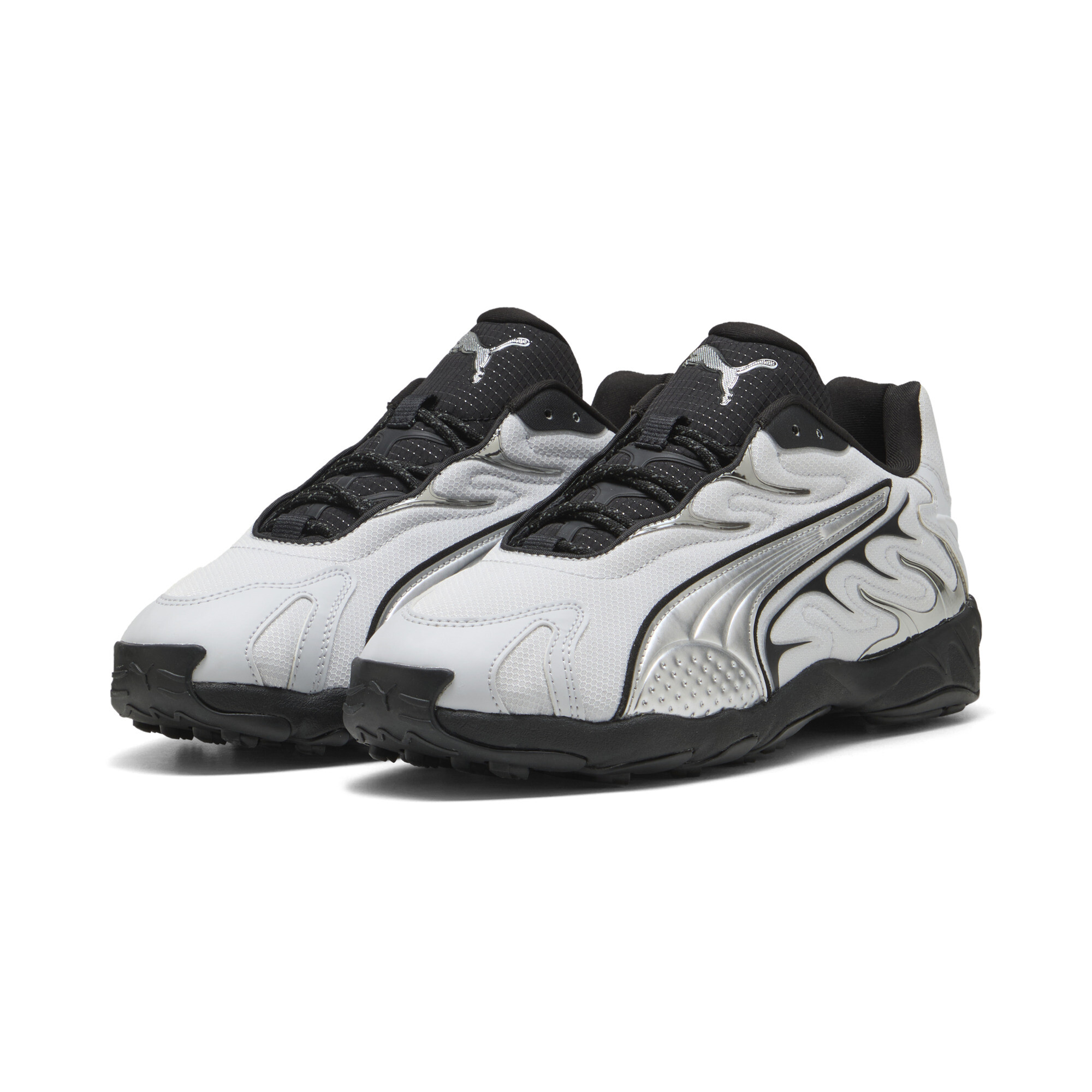 PUMA Inhale Smile uniseks sneakers, Zwart/Zilver, Maat 39 thumbnail 6