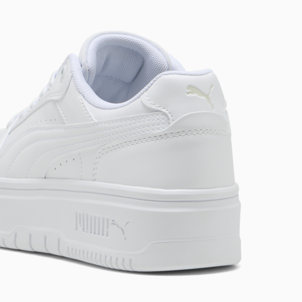 Rebound Femme Low Sneakers Women, PUMA White-Vapor Gray, large-ZAF