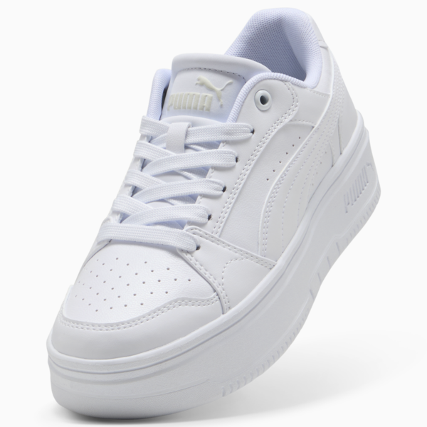 Rebound Femme Low Sneakers Women, PUMA White-Vapor Gray, large-ZAF