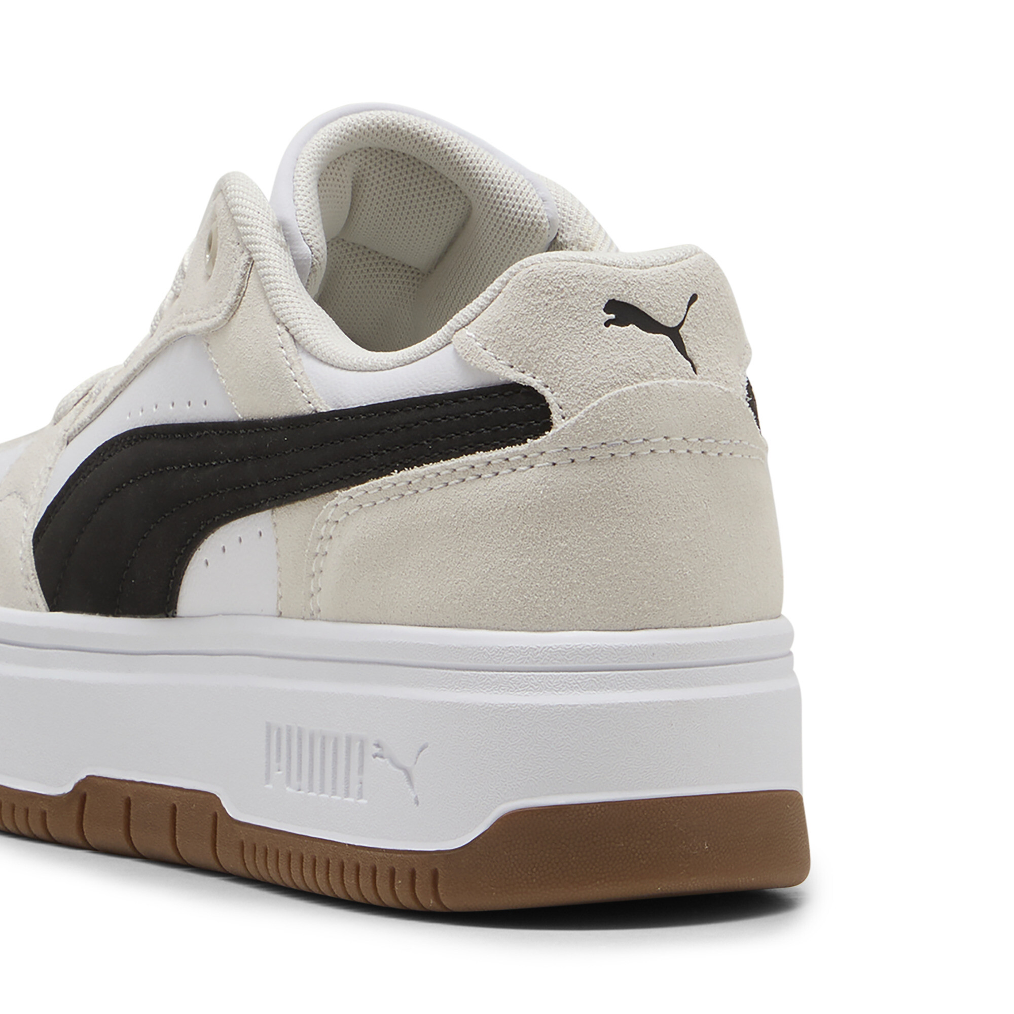 PUMA Rebound Femme Low Suede sneakers voor Dames, Zwart/Wit, Maat 40 thumbnail 5