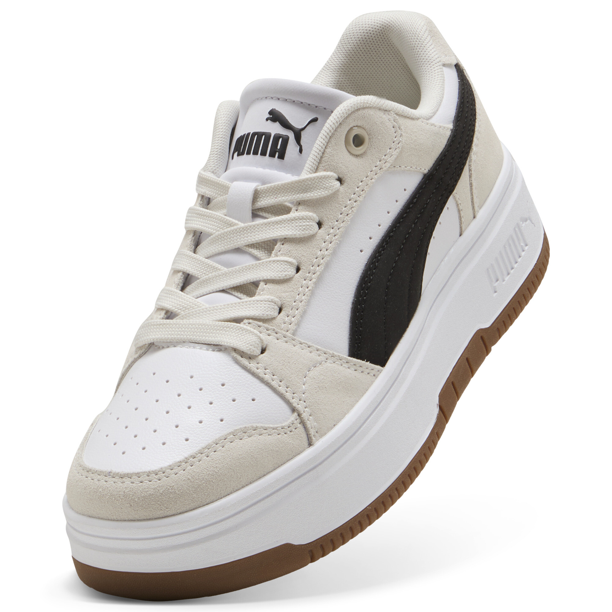 PUMA Rebound Femme Low Suede sneakers voor Dames, Zwart/Wit, Maat 40 thumbnail 2