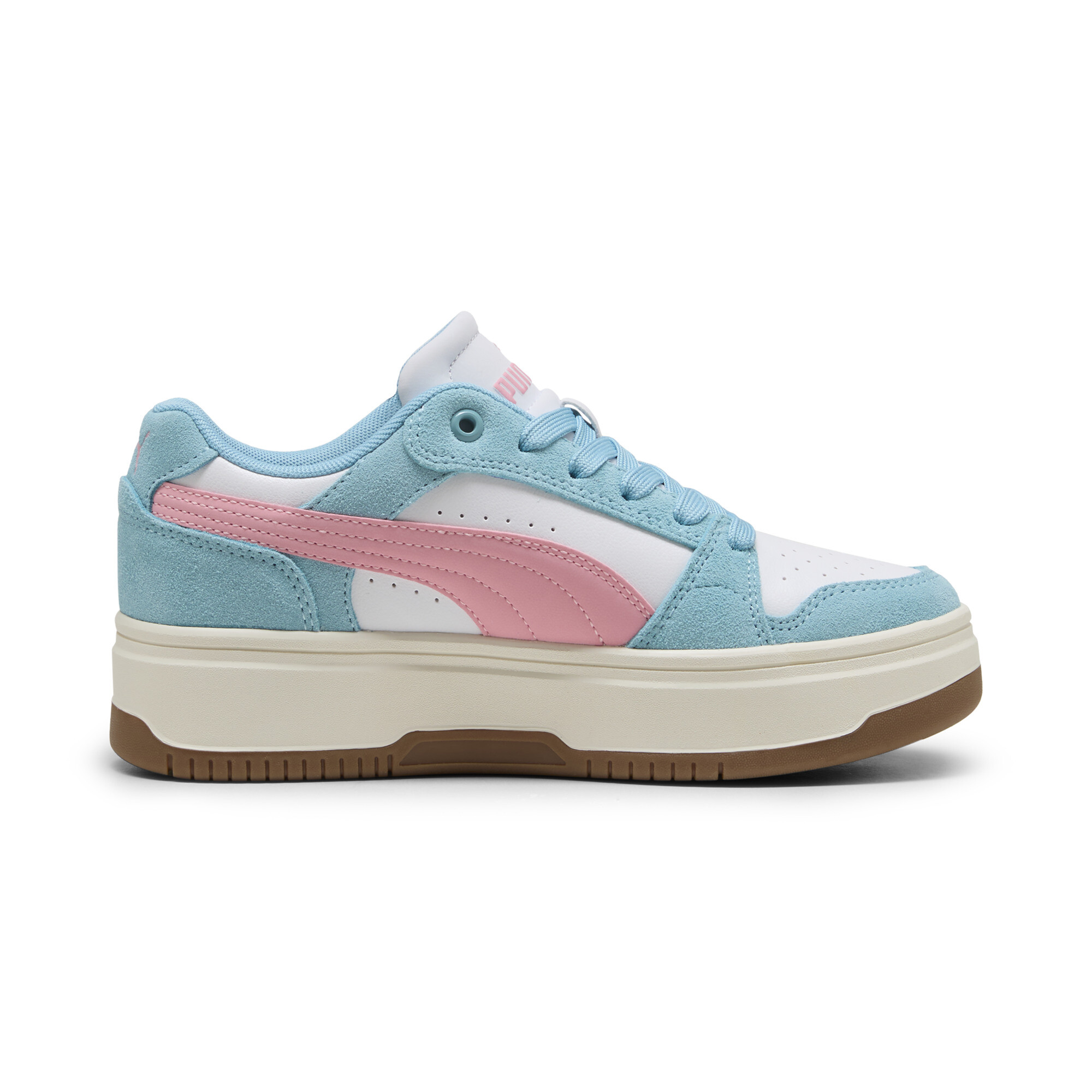PUMA Rebound Femme Low Suede sneakers voor Dames, Roze/Wit, Maat 38 thumbnail 3