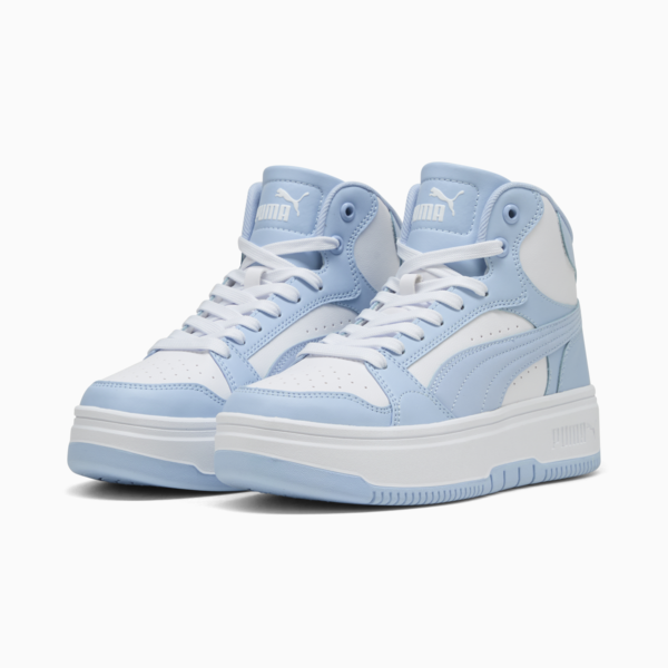 Rebound Femme Mid Sneakers Women, PUMA White-Haute Tropic, large-ZAF