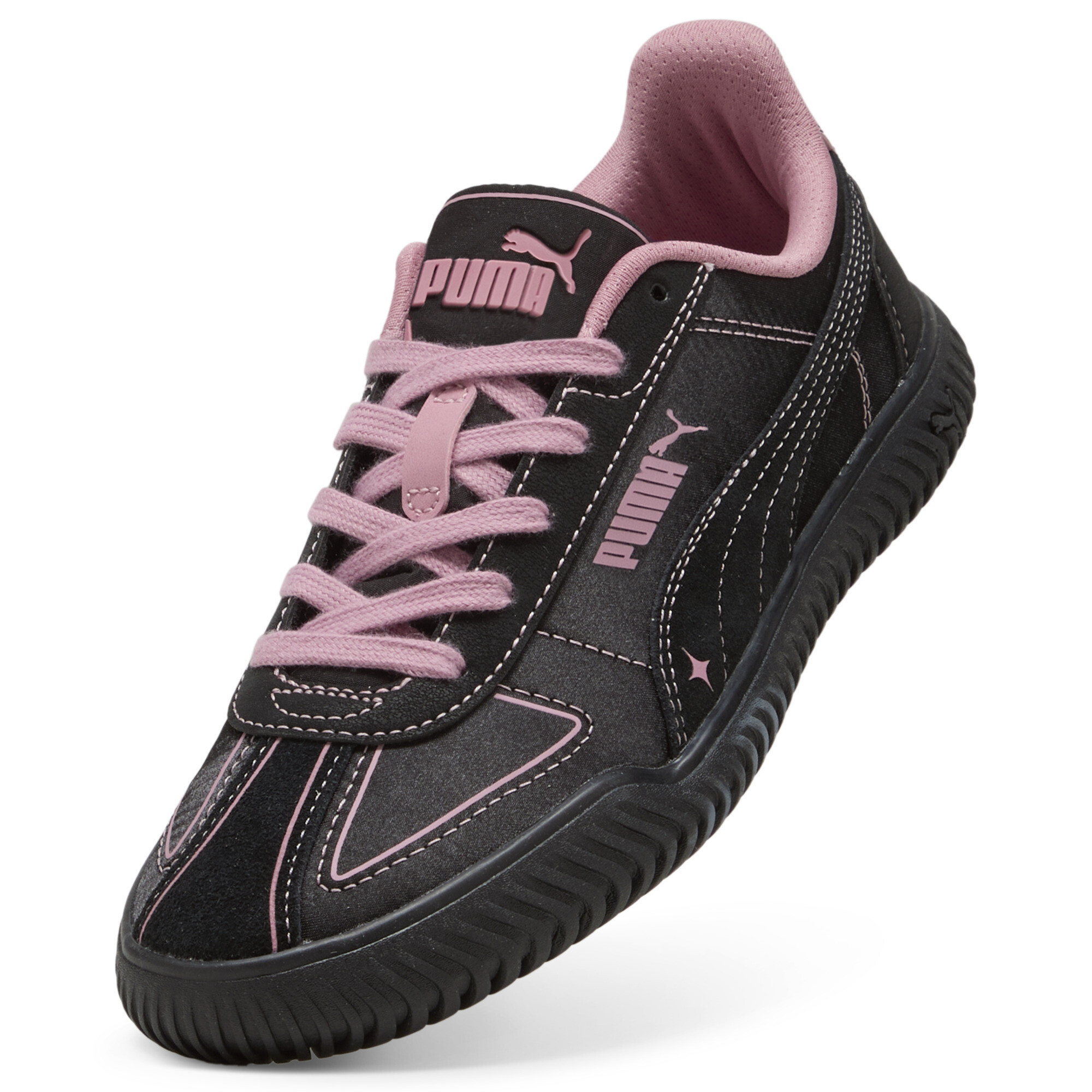 Puma Club Kayzer Satin Princess voor Dames, Roze/Zwart, Maat 39 thumbnail 2