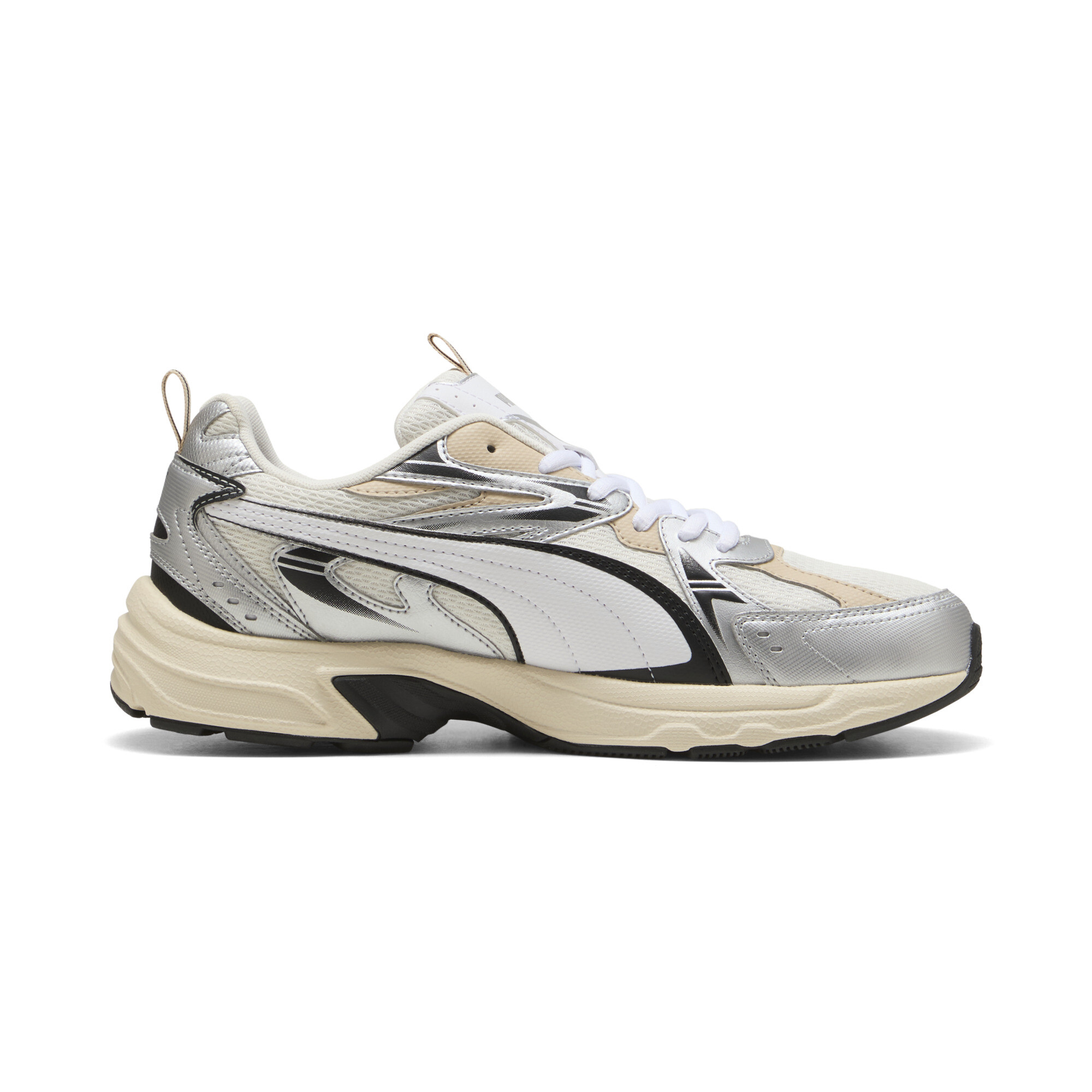 PUMA Milenio Tech sneakers uniseks, Wit/Zilver, Maat 45 thumbnail 3