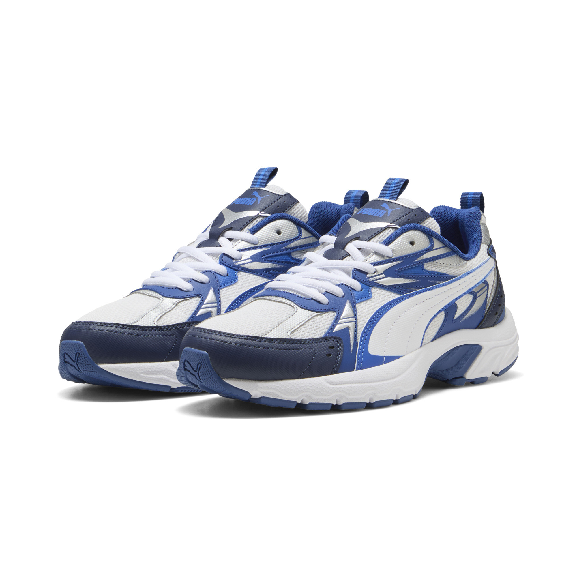 PUMA Milenio Tech sneakers uniseks, Blauw/Wit/Zilver, Maat 41 thumbnail 6