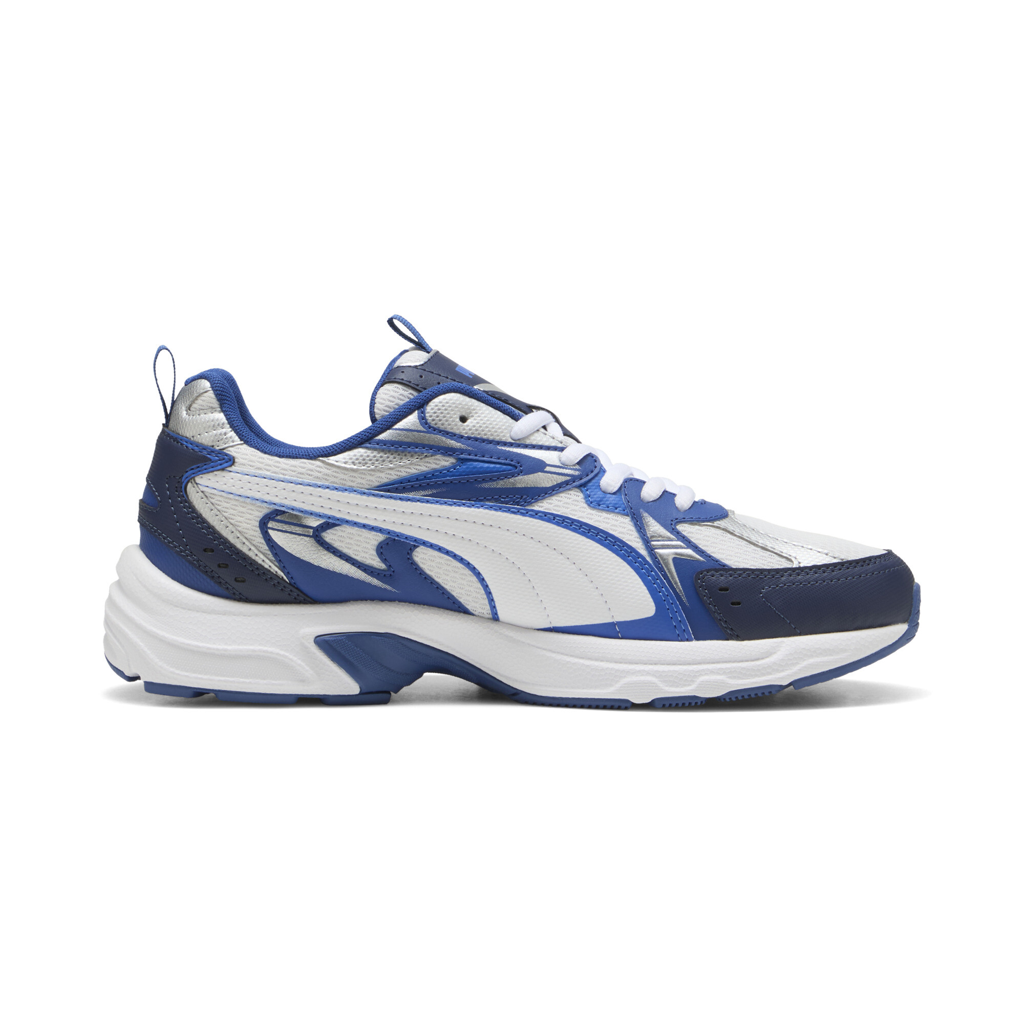 PUMA Milenio Tech sneakers uniseks, Blauw/Wit/Zilver, Maat 41 thumbnail 3