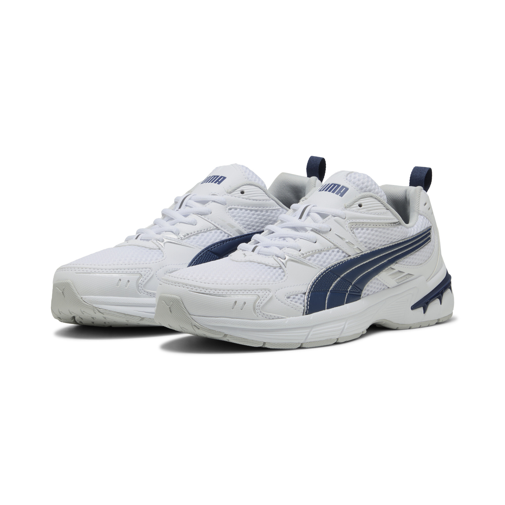 PUMA Milenio Tech 2000 sneakers uniseks, Blauw/Wit/Zilver, Maat 42 thumbnail 6